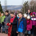 Панахида за загиблими пластунами на Красному полі, 15 березня 2019. Панахиду править о. Еміліан, ЧСВВ